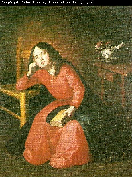 Francisco de Zurbaran the girl virgin asleep